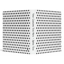 Black and White Polka Dot Pattern. Spotty. Binders