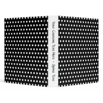 Black and White Polka Dot Pattern. Spotty. 3 Ring Binders
