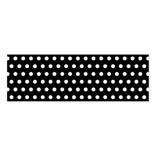 Black and White Polka Dot Pattern. Spotty. Business Card (front side)