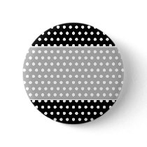Black and White Polka Dot Pattern. Spotty. Button