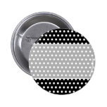 Black and White Polka Dot Pattern. Spotty. Button