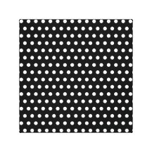 Black and White Polka Dot Pattern. Spotty. Gallery Wrap Canvas