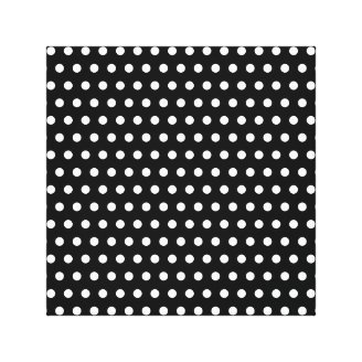 Black and White Polka Dot Pattern. Spotty. Gallery Wrap Canvas