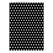 Black and White Polka Dot Pattern. Spotty. Cards
