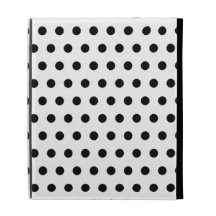 Black and White Polka Dot Pattern. Spotty. iPad Folio Cases