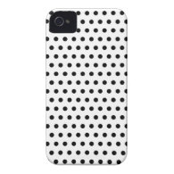 Black and White Polka Dot Pattern. Spotty. Case-Mate iPhone 4 Cases