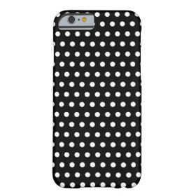 Black and White Polka Dot Pattern. Spotty. Barely There iPhone 6 Case