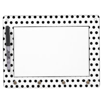 Black and White Polka Dot Pattern. Spotty. Dry Erase Whiteboard