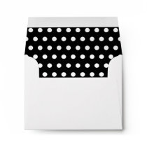 Black and White Polka Dot Pattern. Spotty. Envelopes