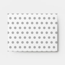 Black and White Polka Dot Pattern. Spotty. Envelope