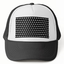 Black and White Polka Dot Pattern. Spotty. Hat