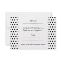 Black and White Polka Dot Pattern. Spotty. Personalized Announcements