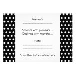 Black and White Polka Dot Pattern. Spotty. Invite