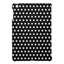 Black and White Polka Dot Pattern. Spotty. Cover For The iPad Mini