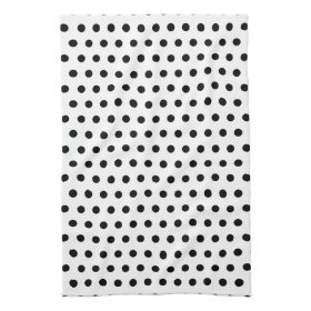 Black and White Polka Dot Pattern. Spotty. Hand Towels