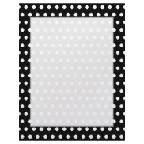 Black and White Polka Dot Pattern. Spotty. Letterhead Design