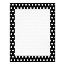 Black and White Polka Dot Pattern. Spotty. Letterhead Design