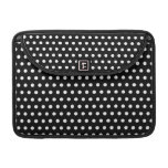 Black and White Polka Dot Pattern. Spotty. Sleeve For MacBooks