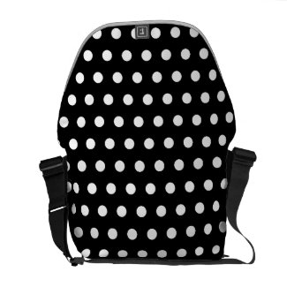 Black and White Polka Dot Pattern. Spotty. Commuter Bag