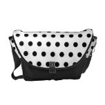Black and White Polka Dot Pattern. Spotty. Courier Bags