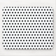 Black and White Polka Dot Pattern. Spotty. Mousepads