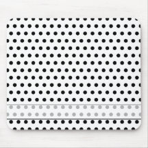Black and White Polka Dot Pattern. Spotty. Mousepads