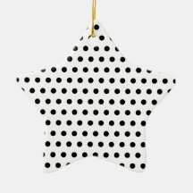 Black and White Polka Dot Pattern. Spotty. Ornaments