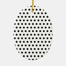 Black and White Polka Dot Pattern. Spotty. Christmas Tree Ornaments