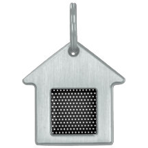 Black and White Polka Dot Pattern. Spotty. Pet Tags