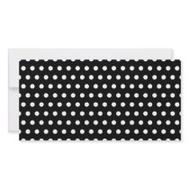 Black and White Polka Dot Pattern. Spotty. Photo Card