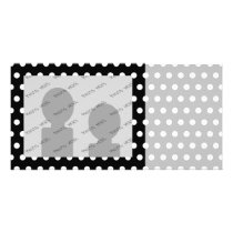 Black and White Polka Dot Pattern. Spotty. Photo Card