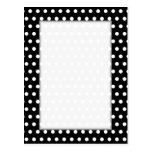 Black and White Polka Dot Pattern. Spotty. Post Cards
