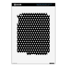Black and White Polka Dot Pattern. Spotty. Decal For iPad 3
