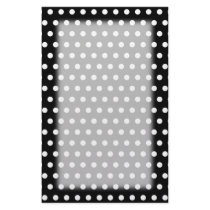 Black and White Polka Dot Pattern. Spotty. Personalized Stationery