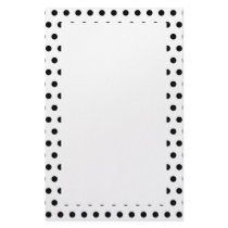 Black and White Polka Dot Pattern. Spotty. Stationery Paper