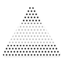 Black and White Polka Dot Pattern. Spotty. Triangle Stickers