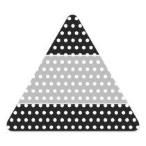 Black and White Polka Dot Pattern. Spotty. Triangle Sticker