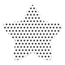 Black and White Polka Dot Pattern. Spotty. Star Sticker