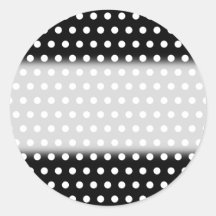 Black and White Polka Dot Pattern. Spotty. Sticker