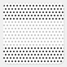 Black and White Polka Dot Pattern. Spotty. Square Stickers