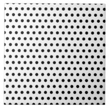 Black and White Polka Dot Pattern. Spotty. Tile