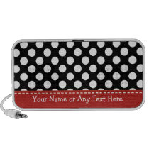 Black and White Polka Dot Portable Speakers Red Ri