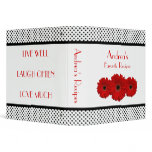 Black and White Polka Dot Recipe Binder