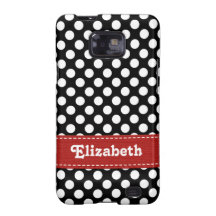 Black and White Polka Dot Samsung Galaxy S Case Co