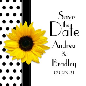 Black and White Polka Dot Save the Date Magnet magnet