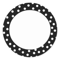 Black and White Polka Dot Stickers