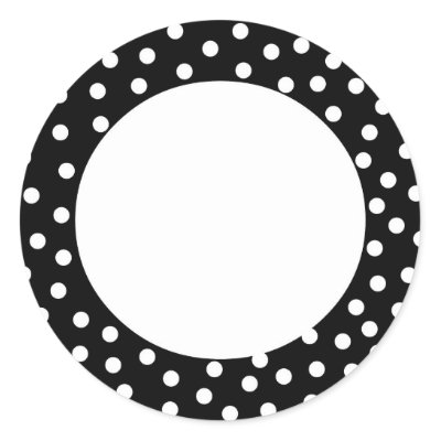Black and White Polka Dot Stickers