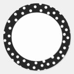 Black and White Polka Dot Stickers
