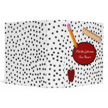 Black and White Polka Dot Teacher's Class Planner Binder