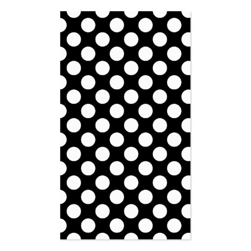 Black and White Polka Dot w/ Red Ribbon Business Cards (back side)